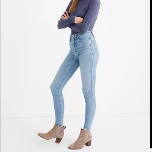 Madewell 10” High Rise Light Wash Skinny Jeans 28